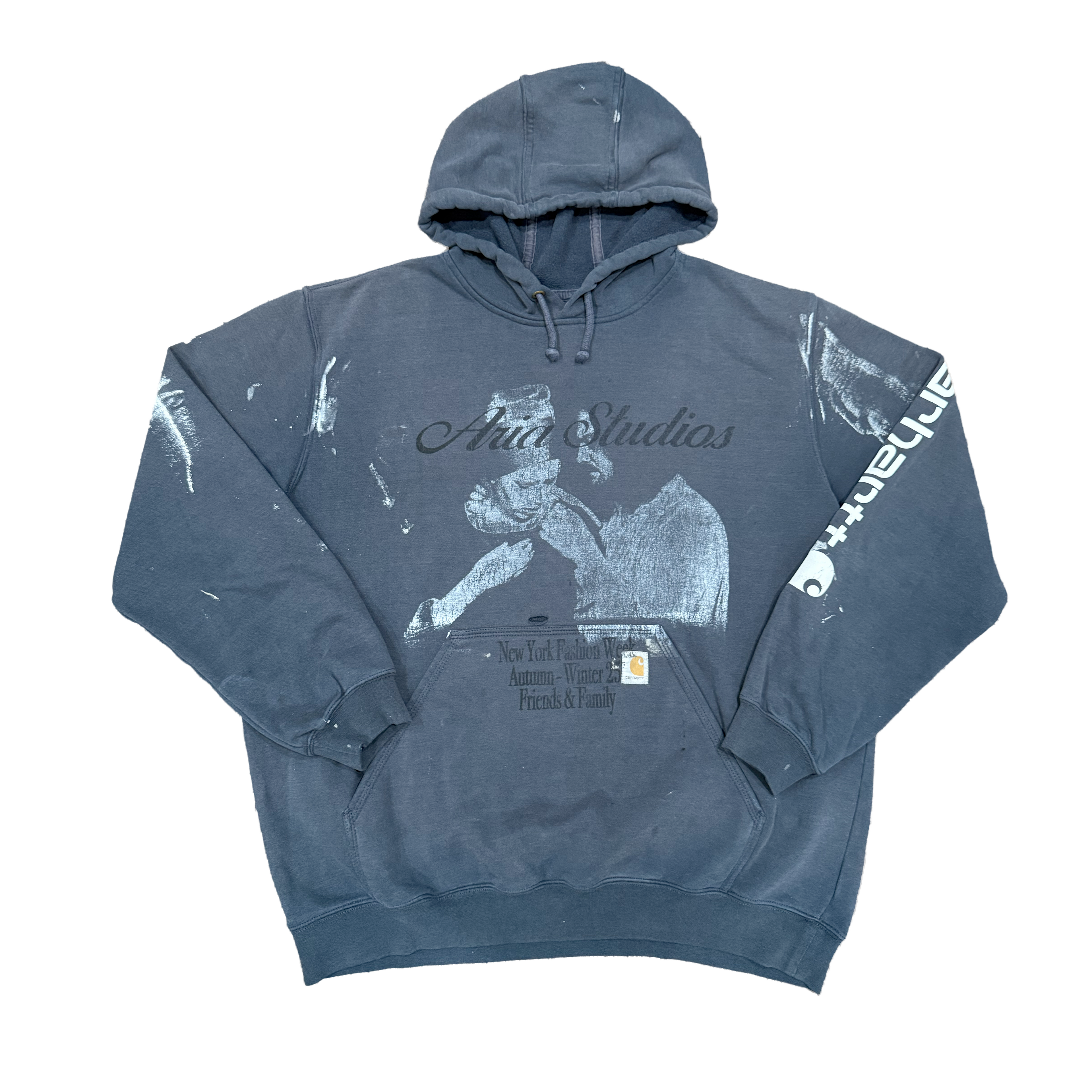 Scarlett Carhartt Navy Painted Hoodie L