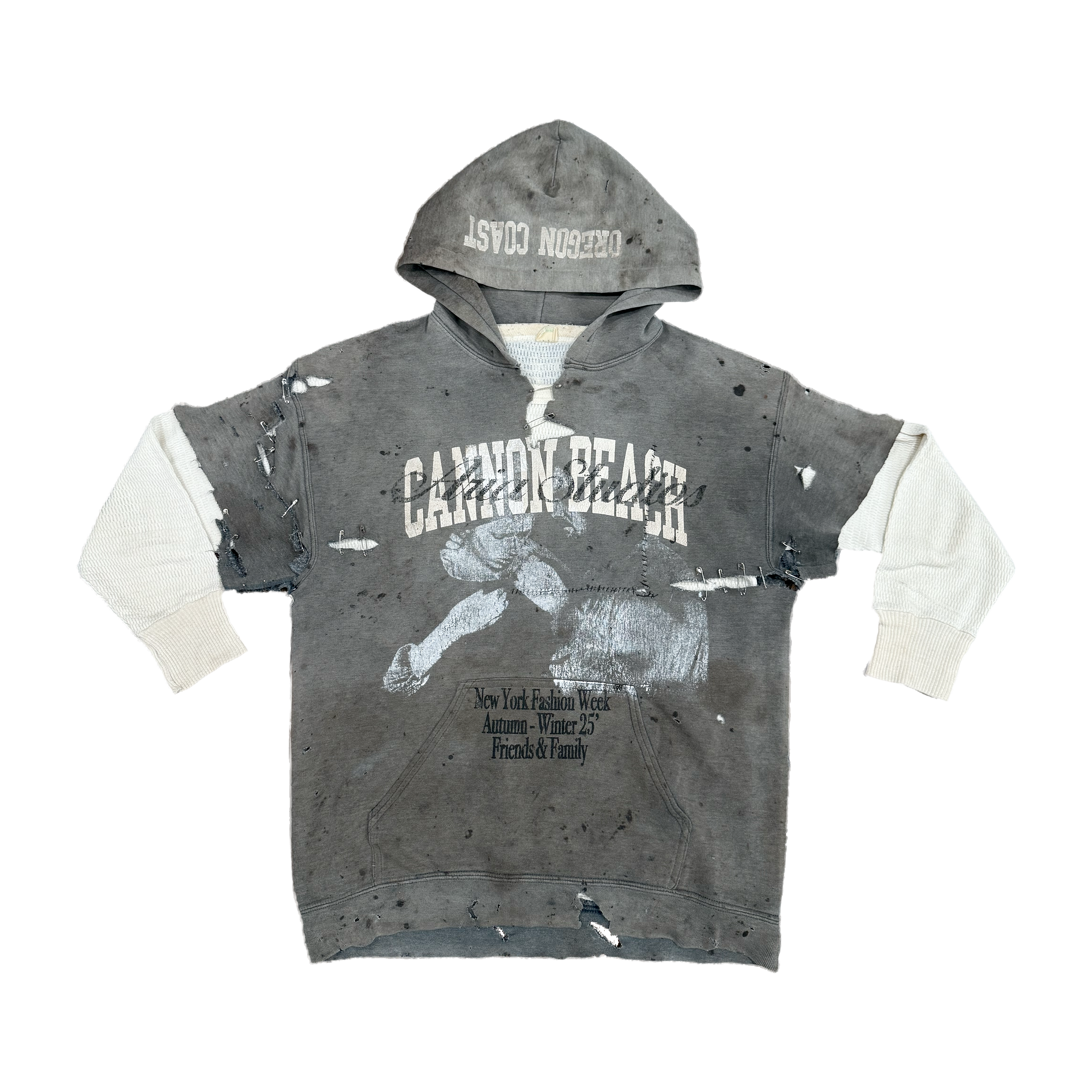 Scarlett Canon Beach Distressed Thermal Hoodie M