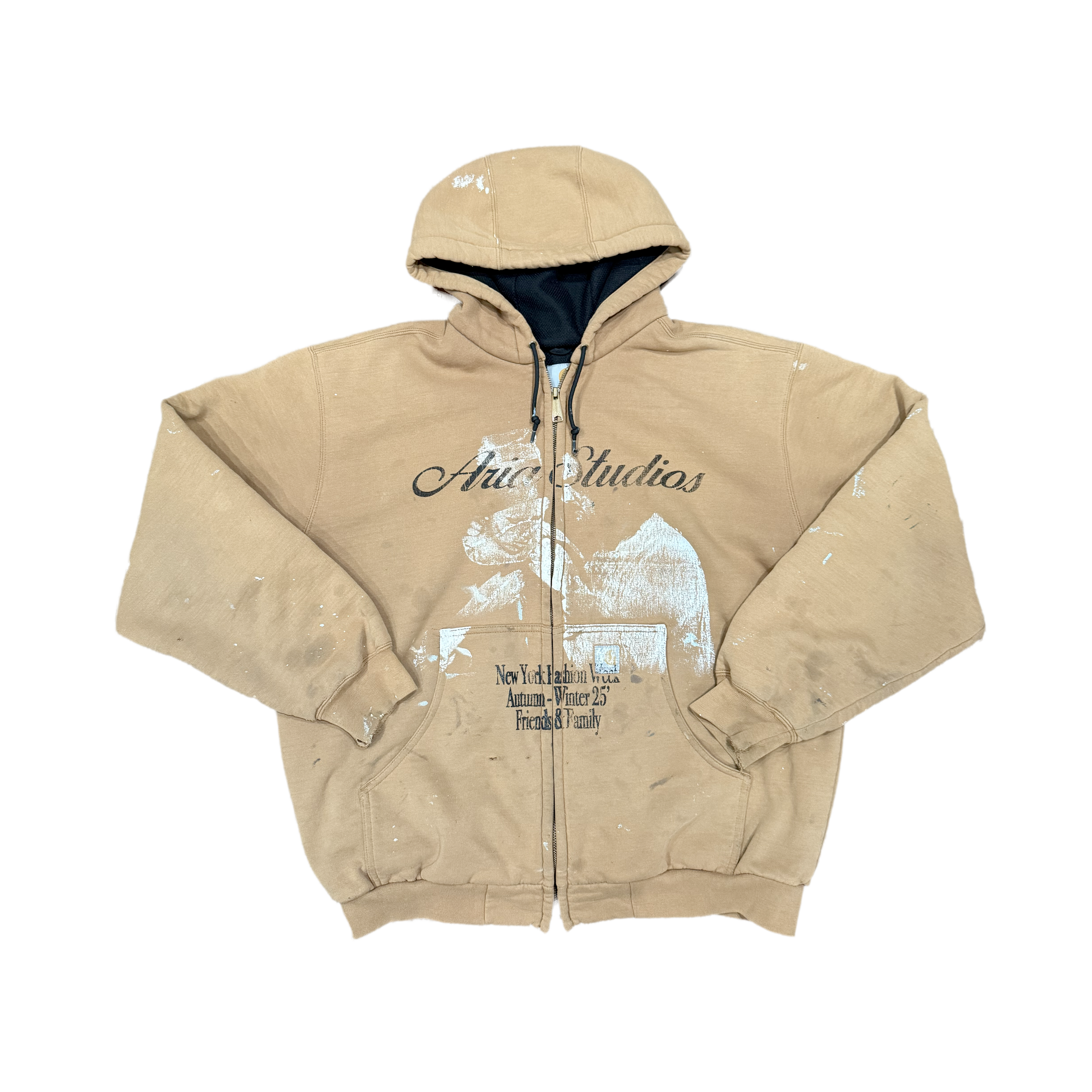 Scarlett Carhartt Wheat Thermal Zip Hoodie L