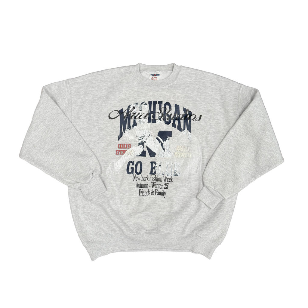 Scarlett Michigan Ohio State Grey Crewneck M