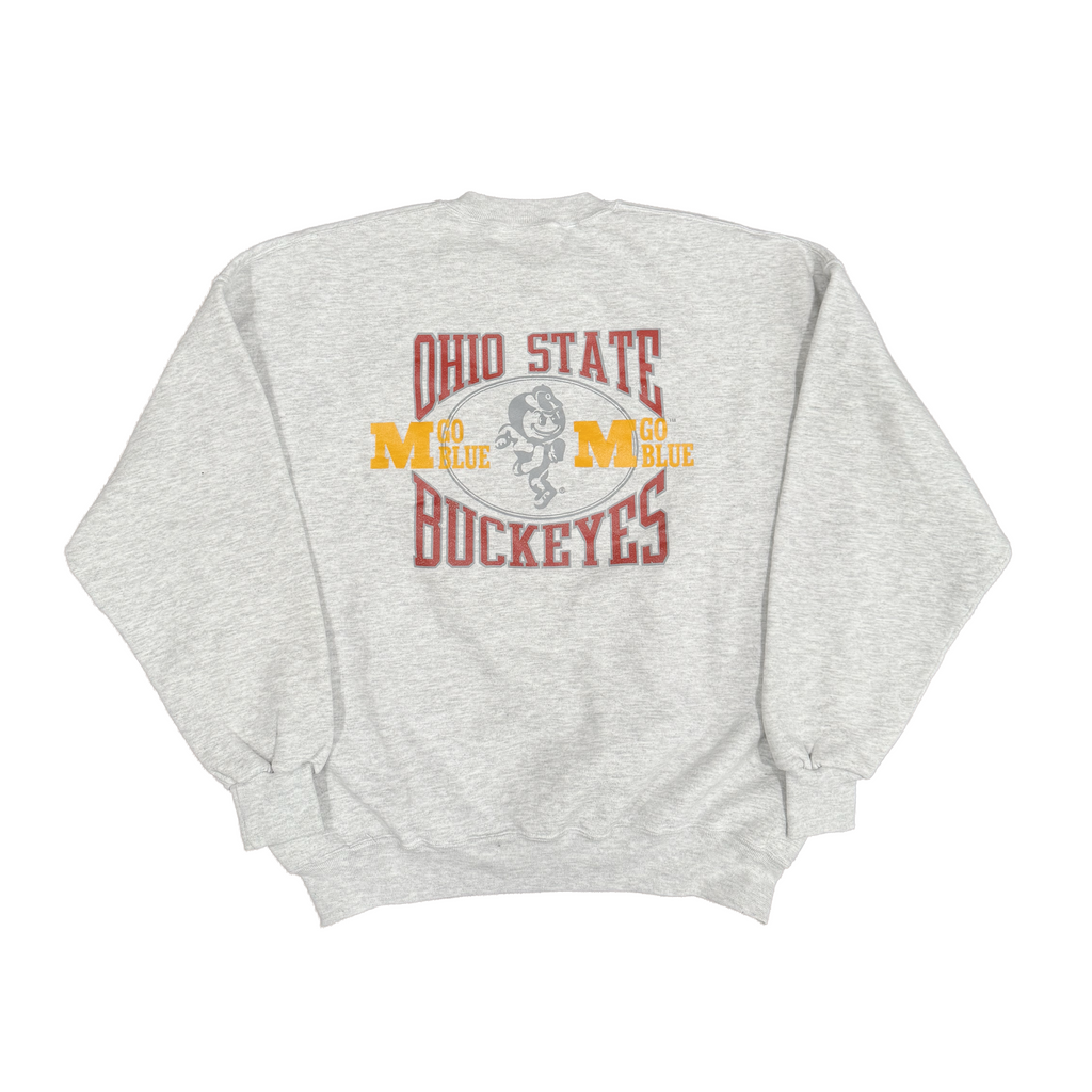 Scarlett Michigan Ohio State Grey Crewneck M