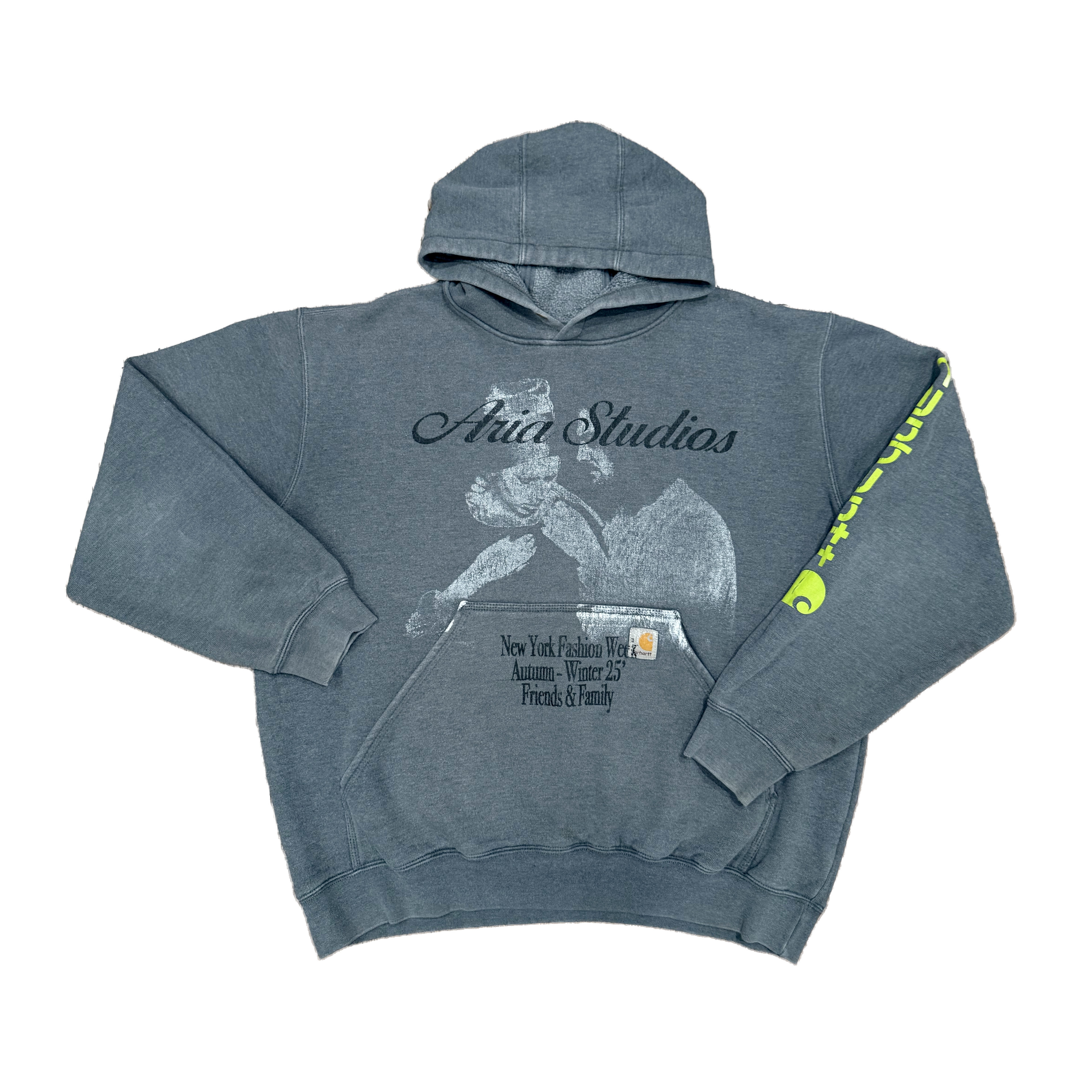 Scarlett Carhartt Grey Green Hoodie M
